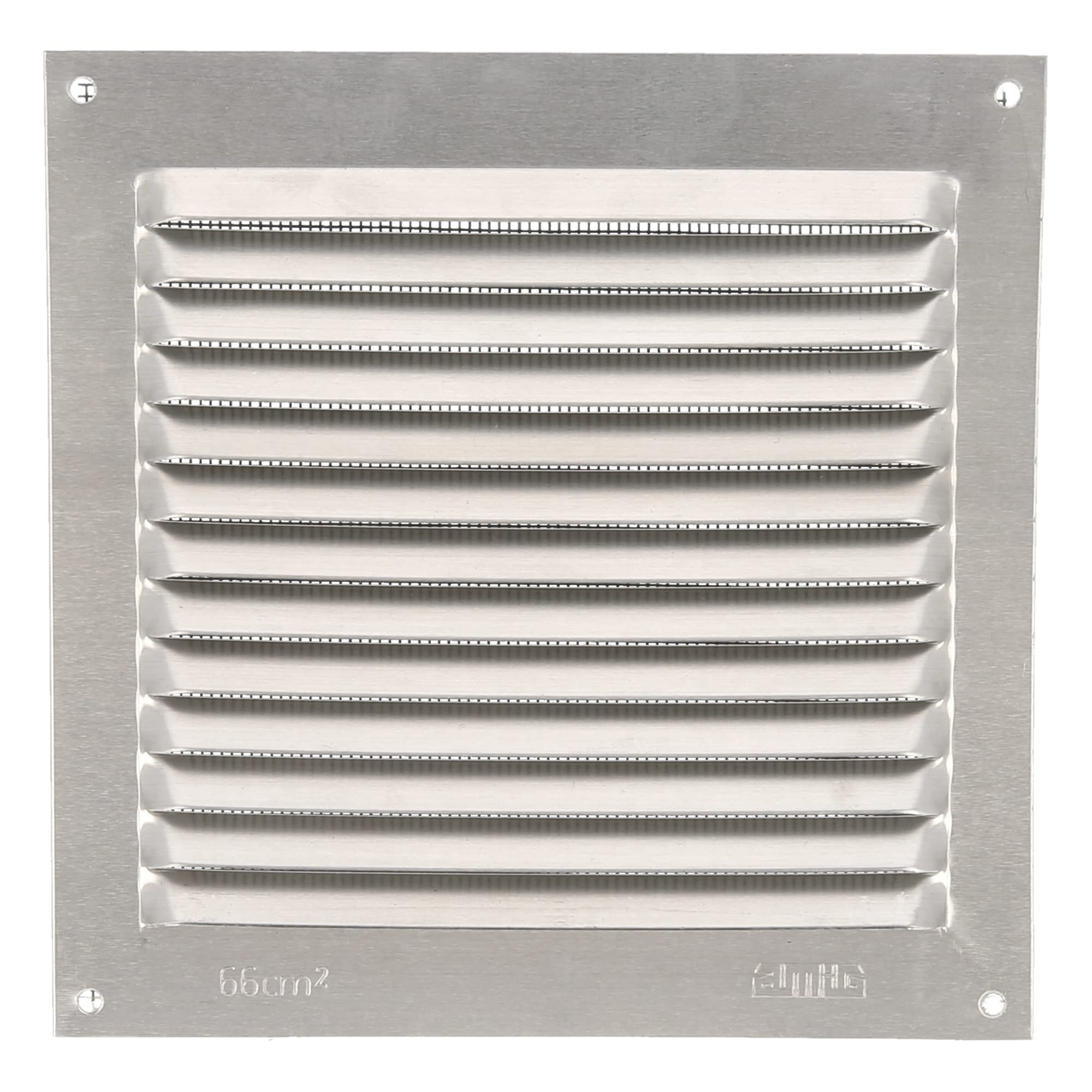 Amig - Square Aluminium Grille with Mosquito Net - Ventilation Grills for Air Outlet - Ideal for Ceiling in Kitchen and Bathroom - Measures 150 x 150 mm - Silver