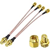 TUOLNK SMA Female to Dual SMA Male Coaxial Cable SMA Splitter Cable 6inch(15cm) Compatible with Wireless &Wired Networks Exte