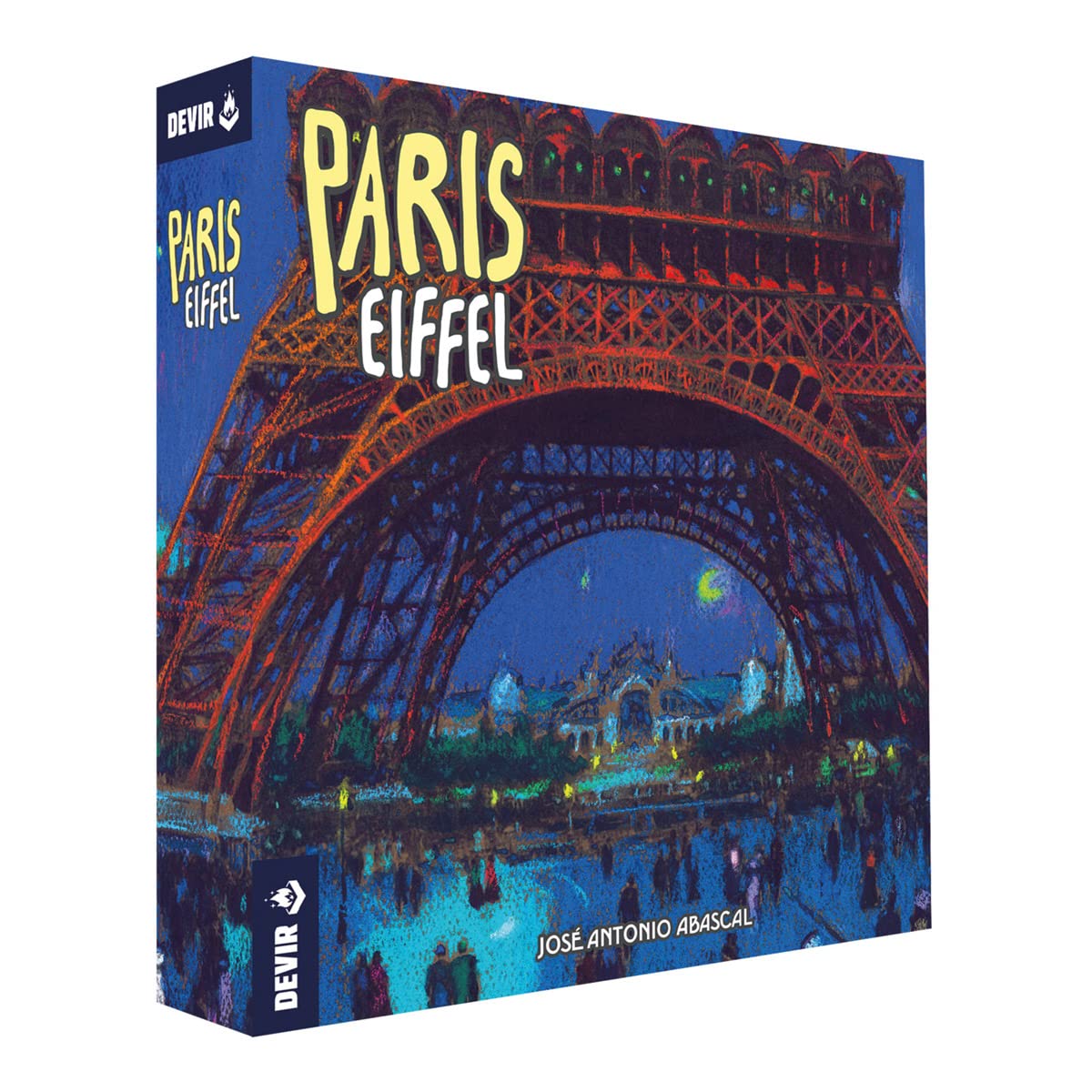DEVIR Thames & Kosmos Paris: Eiffel Expansion, Tile Placement Game, Family Games for Game Night, Strategy Board Games for Adults and Kids, For 2 Players, Age 8+, Blue,orange