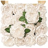 TINGE TIME Artificial Blooming Peony Flowers for Decoration Real Looking 16pcs Mild Pink Fake Flowers with Stem for DIY Wedding Bouquets Home Decor Centerpieces Bridal Shower Party