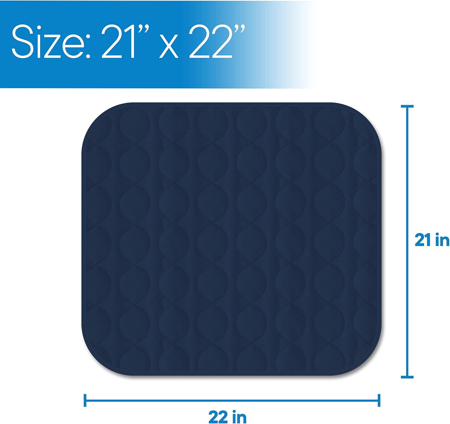 RMS Washable & Reusable Incontinence Chair Pad, Seat Protector & Bed Pad (Blue): Industrial & Scientific