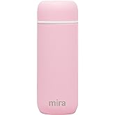 MIRA 7 oz Slim Insulated Flask for Hot and Cold Drinks - Leak-Proof Stainless Steel Water Bottle - Perfect Compact Size - Taffy Pink
