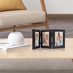 Frametory 4x6 Triple Picture Frames, Trifold Photos