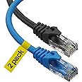 Cat6 Ethernet Cable, 10 ft (2 Pack) LAN, UTP (3 Meters) Cat 6, RJ45, Network, Patch, Internet Cable - 10 feet