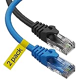 Cat6 Ethernet Cable, 6 ft (2 Pack) LAN, utp (1.8 Meters) Cat 6, RJ45, Network, Patch, Internet Cable - (6 feet)