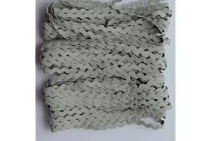 Lyracces Wholesale Lots 40yards Mini 5mm 24color Pick Woven Rick Rack Ribbon RIC Rac Trims Scrapbooking Dressmaking (Grey #13)