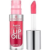 essence Hydra Kiss Lip Oil, Tinted Glossy Finish (03 | Pink Champagne) | Hydrating Lip Gloss, Non-Sticky, with Hyaluronic Acid, Jojoba Oil, &amp; Vitamin E; Vegan, Cruelty Free, Paraben Free, 0.13 fl oz