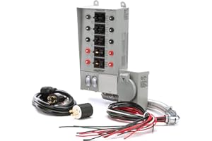 Reliance Controls 31410CRK Pro/Tran 10-Circuit 30 Amp Generator Transfer Switch Kit,Gray