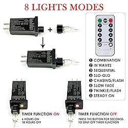 (Warm White ⇋ Multicolor) 66Ft 200LED Fairy