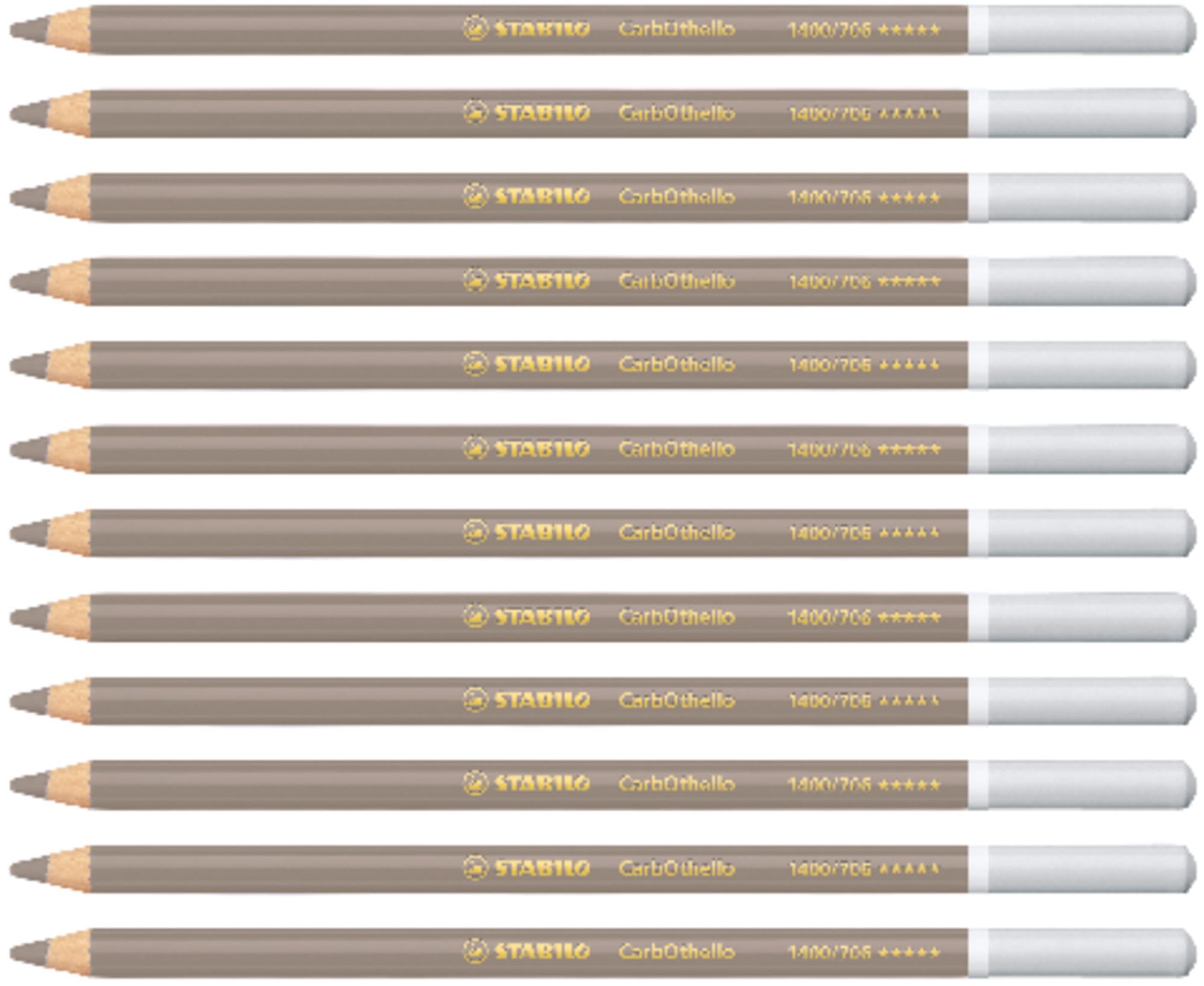 STABILO CarbOthello - Chalk-Pastel Pencil - Pack of 12 - Warm Grey 4