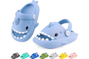 LUYOO Kids Shark Cloud Slides | Boys Girls Slip On Sandals | Toddler Beach Slippers | Youth Fish Flip Flops Pool Shower Shoes