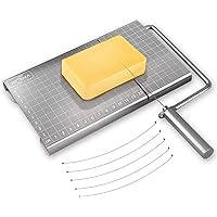 Cheese Slicer Butter Cutter Stainless Steel with Accurate Size Scale, for Cheese&Butter Slicing Equipped with 5…