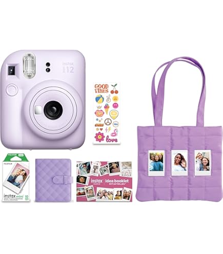 Kit Para Fuji Instax Mini 12 - Incluye Funda, Correa, 20 Fotos Y álbum De 64 Bolsillos