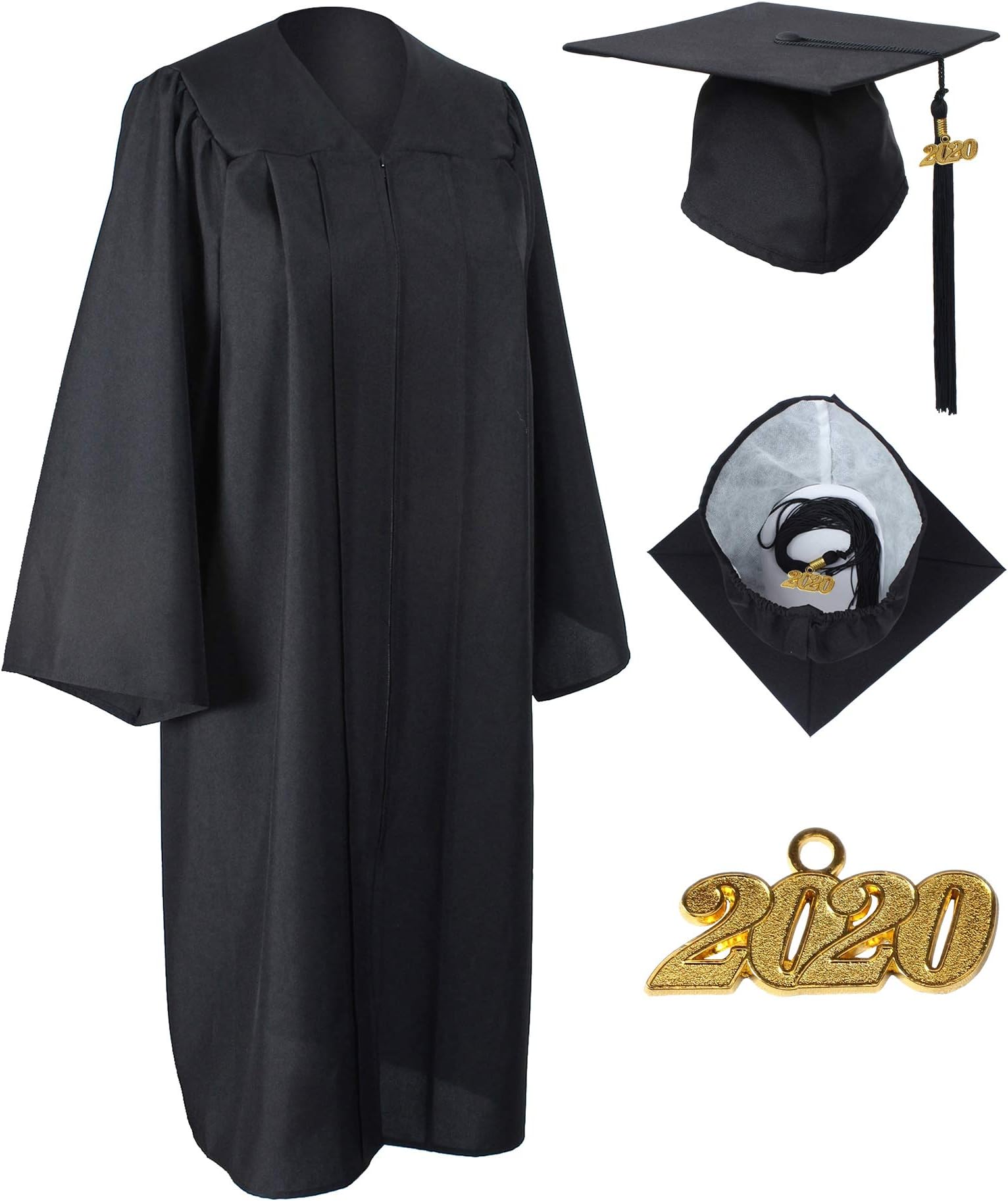 MyGradDayUnisex Matte Graduation Cap and Gown 2025 Set Bulk with Tassel for College High School Graduates