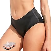 Period Underwear for Women Heavy Flow 50ml Absorbency Menstrual Panties Briefs for Teens, Black,4X-Large