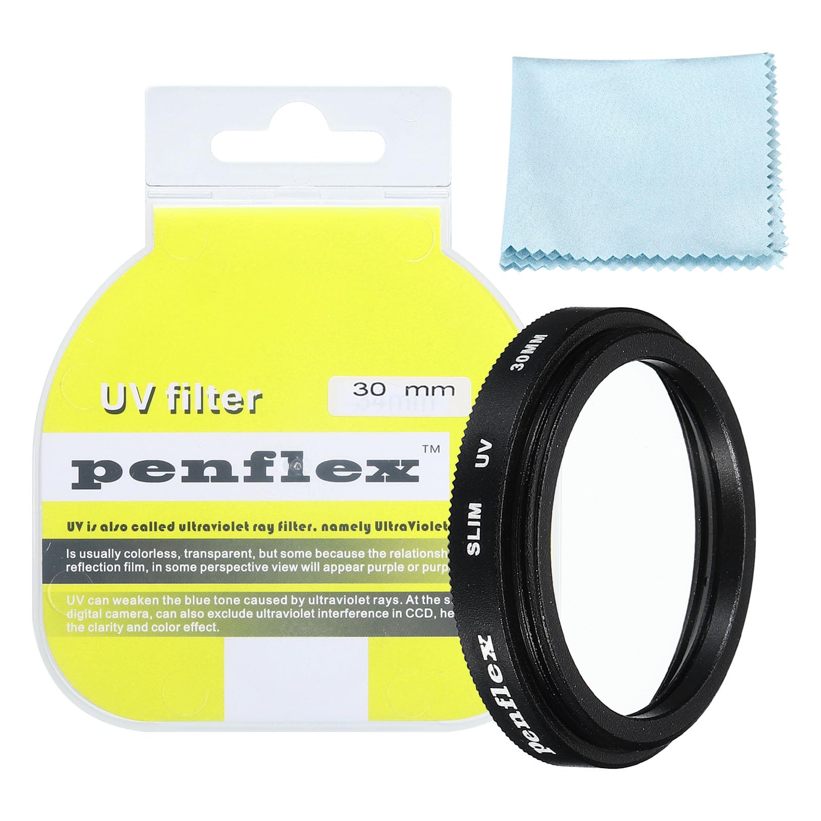 PATIKIL 30mm UV Filter, 1 PCS UV Protection Filter SLIM UV Camera Lens Filter Aluminum Optical Camera Accessory Crystal Clear Pics for 30mm Camera Lens Filter Photography Picture