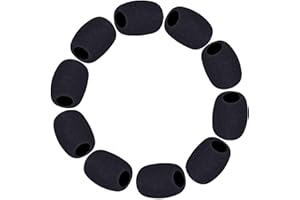10 Pcs Lapel Mic Windscreen – Foam Microphone Covers for Headset Mics | Reduces Wind Noise & Plosives, Soft High-Elasticity S