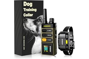 ABBIDOT Shock Collar - 5280FT Dog Training Collar with Remote, 2-Mode Stimulation, Constant Vibration, Tone, Night Light, Wat