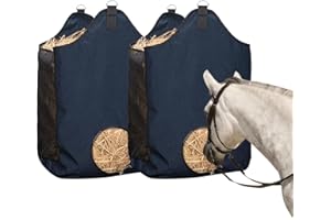 ZELARMAN 2 Pcs Hay Bags for Horse, Large Capacity Feeding Bag, Goat Hay Feeder, Hay Nets for Sheep, Open Feed Hole Hay Feeder for Slow Feeding