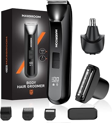 Barbear corporal 3 em 1, IPX7 impermeável, preto