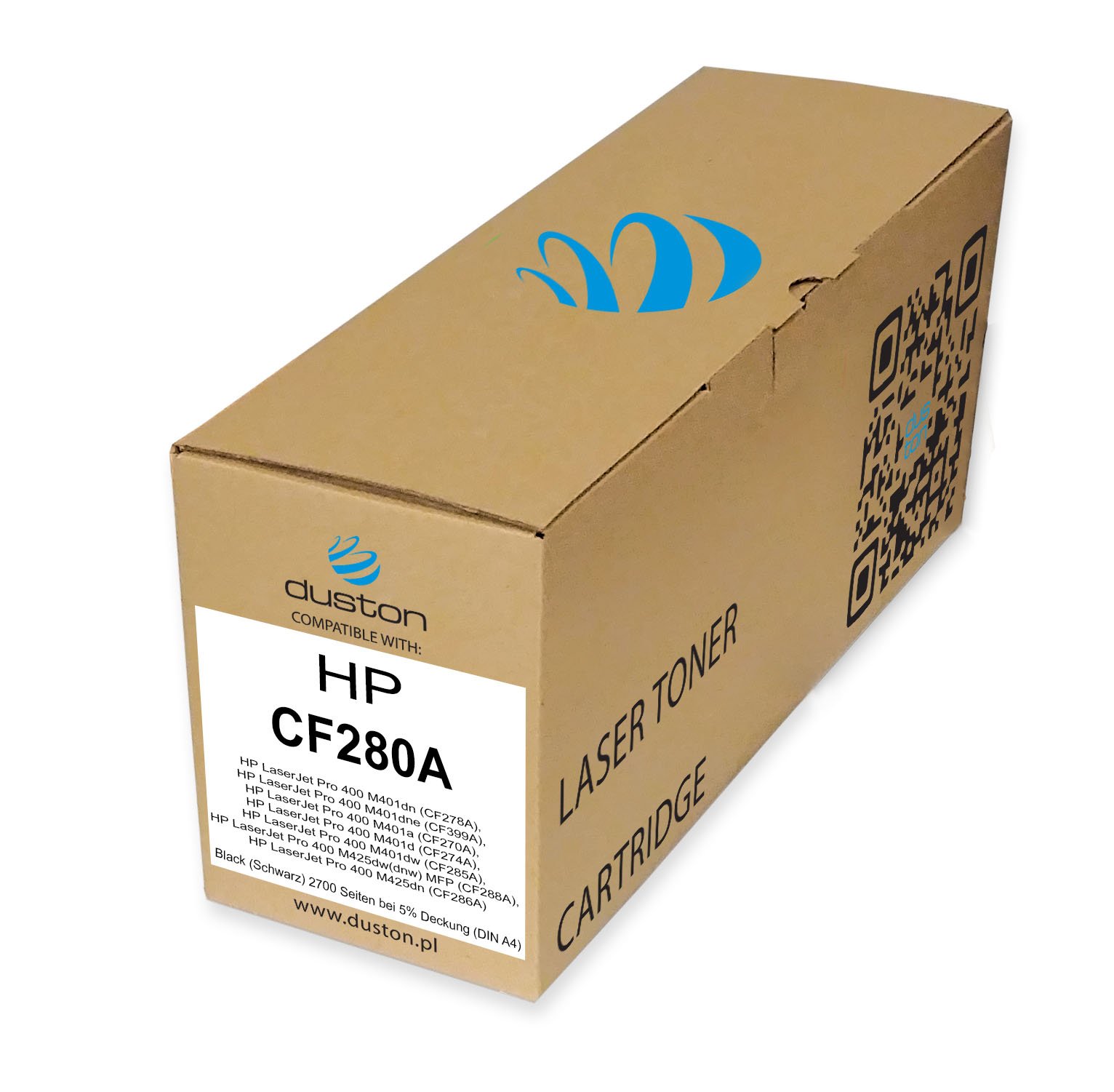 duston CF280A, 80A Black Toner Compatible with LaserJet Pro 400 M401 M425