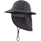 Home Prefer UPF 50+ Boys Sun Hat with Neck Flap Wide Brim Summer Beach Bucket Hat for Boys Girls Toddler Kids Safari Hat