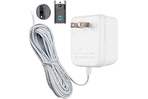 UPMMUD AC-AC 24V Doorbell Power Supply Transformer for Ring, Nest, Eufy, Arlo Doorbell, 32.8 FT, White –Pure Copper Enameled Wire Manufaturing600mA Power is Sufficient for More Stable Operation