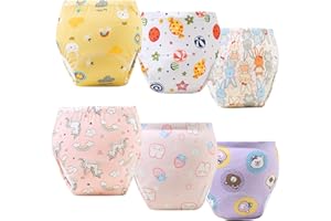 FVOYAPEE Upairy Training Pants Potty Training Underwear for Boys Girls,Toddler Potty Pants for 2T-5T,Soft Absorbent & Leak-Proof with Characters, 100% Cotton Washable (6PCS,S)