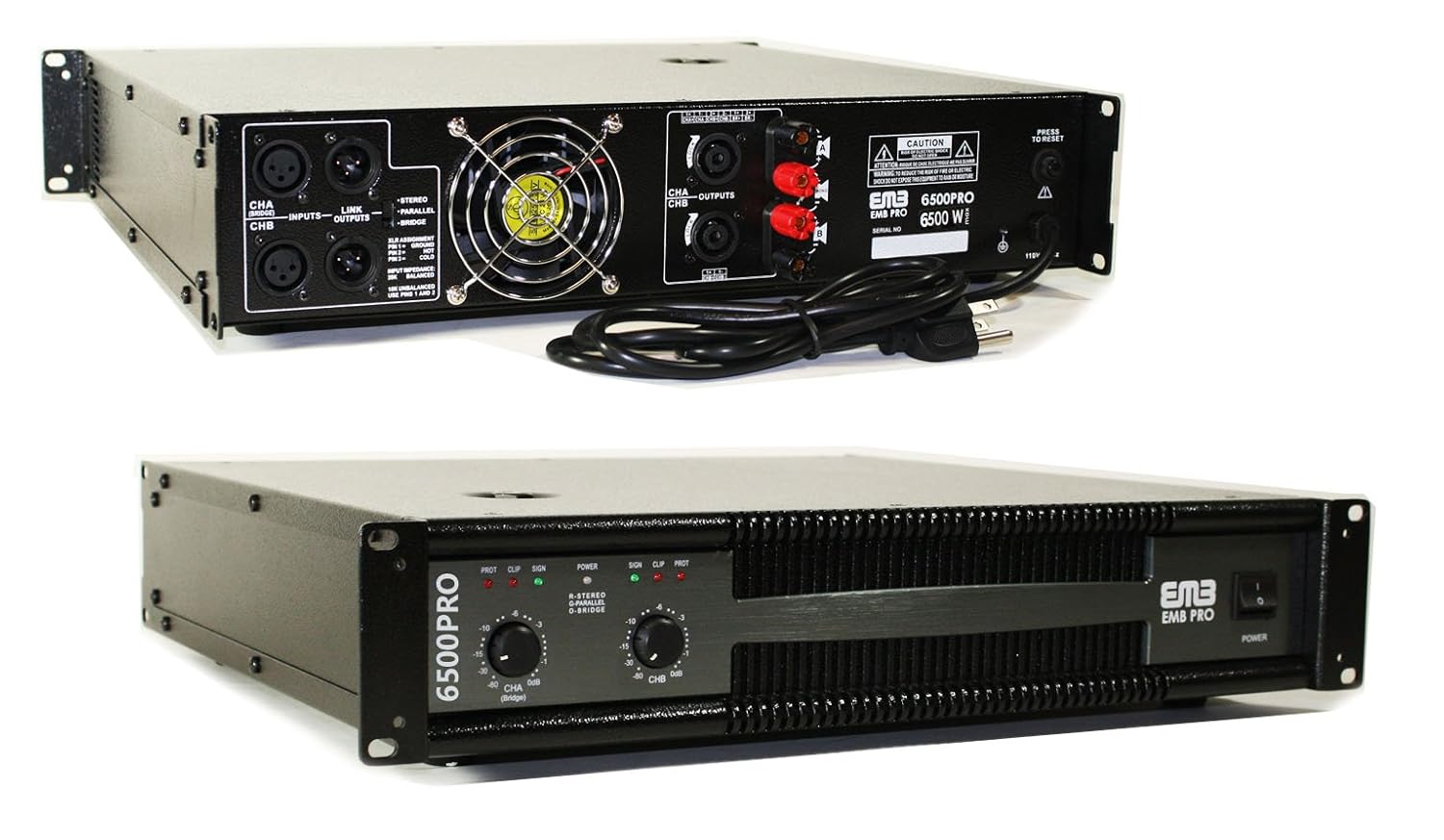 EMB Professional 6500W 2CH POWER Amplifier EB6500PRO eBay