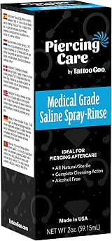 Tattoo Goo Blue Wave Saline Cleansing Solution Natural Sterile Rinse Piercing view 4