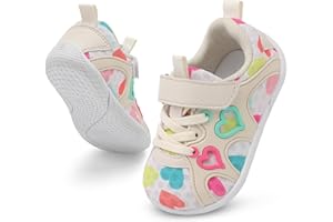 JIASUQI Toddler Shoes for Baby Girls Sneakers Barefoot Walking Shoes Running Tennis Shoes