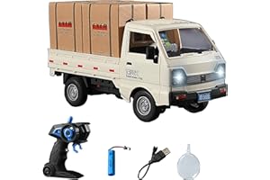 Hylukon 1:16 RC Truck, RC Crawler with Light Spray, Remote Controlled Transport Car for Boys, RC Drift Truck 2.4Ghz Remote Control Car Toys Truck Gift for Kids Adults -Rear Compartment Transport Goods