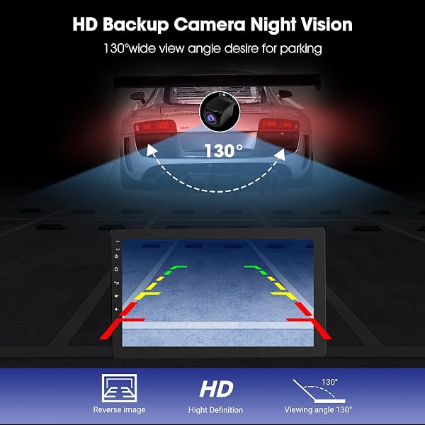 10.1 INCH ROTATABLE CARPLAY SCREEN FOR CAR AND ANDROID AUTO,SINGLE DIN CAR STEREO WITH 720P BACKUP CAMERA,TOUCH SCREEN GPS NAVIGATION,BLUETOOTH,VOICE CONTROL