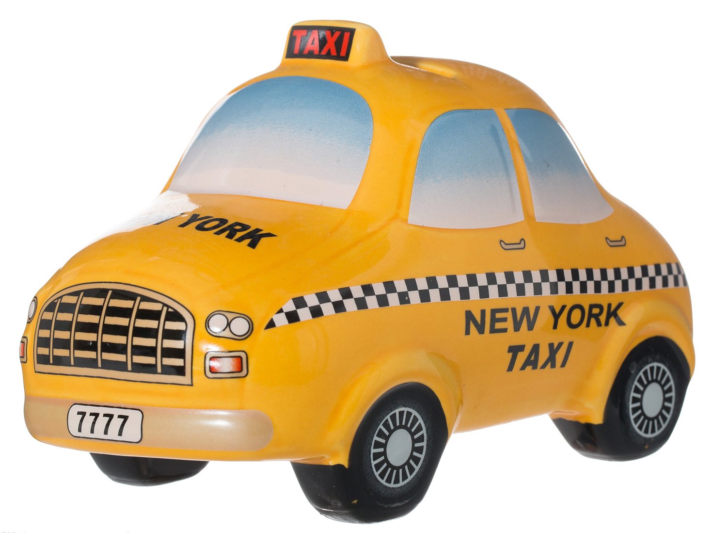 Artisan Owl New York City Taxi Ceramic Piggy Money
