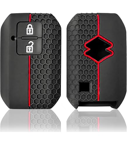 Tw.SyS Silicone Key Fob Cover For Suzuki Swift, SX4, S-Cross, Vitara – Black & White, Soft Touch Protection