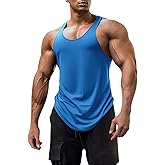 FITMENS Mens Workout Tank Tops Fitness Bodybuilding Sleeveless Gym Muscle Stringer Shirts