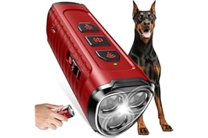 CBERSMG Dog Bark Deterrent Device, Anti Barking Device for Dogs 3X Ultrasonic to Stop Barking Neighbors Dog| 50ft Range, 5 Adjustable Modes, Flashlight & Beep | Safe & Effective for Small, Medium & Large Dogs