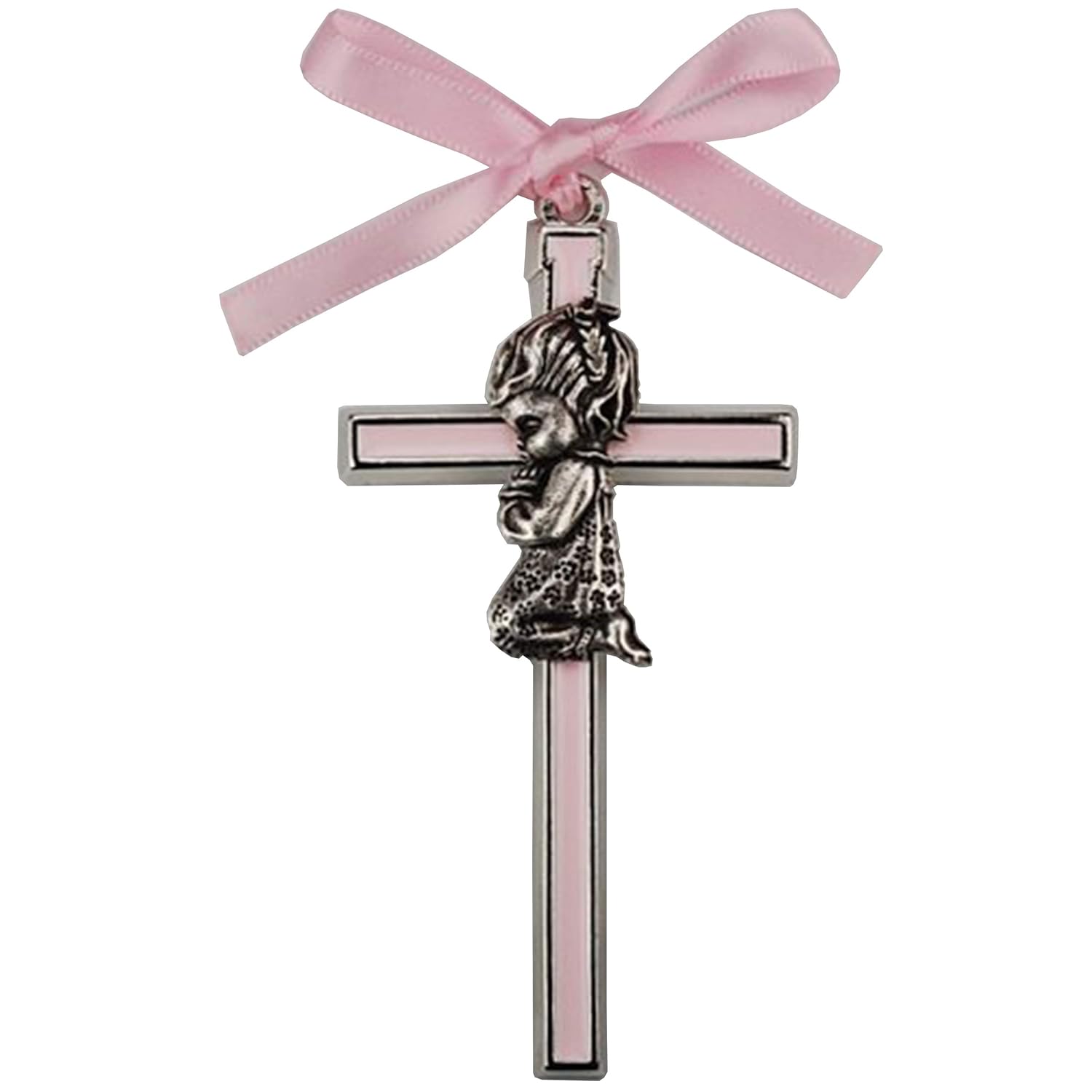 3 1/2" PINK GIRL CRIB CROSS great baptism christening gift