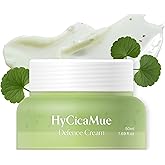 elravie HyCicaMue Defence Cream | Barrier Repair Moisturizer for Soothing, Recovery | Cica, Hyaluronic Acid, Vegan Mucin | Calming Sensitive Skin, Sebum Control, Boosting Hydration | Korean Skin Care