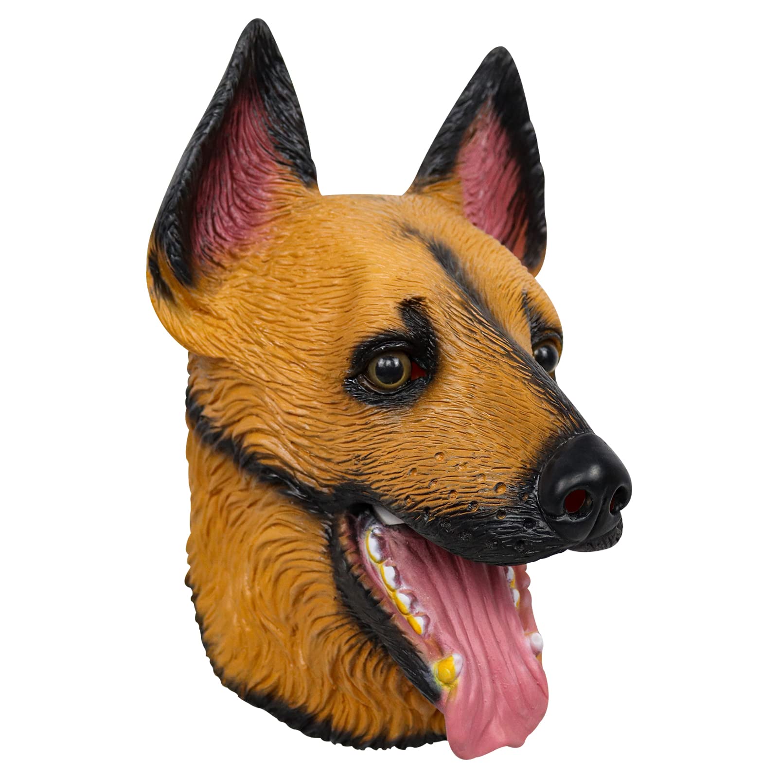 nezababy Animal Mask Horse Mask Gorilla Mask Latex Full Head Realistic Masks Halloween Costume Headgear for Carnival Party Parade (Wolf Mask, ONE SIZE)