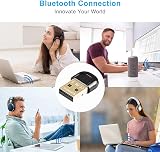 Mokeum Bluetooth 5.1 USB Adapter Dongle Transmitter Receiver Win 7/8/10 Black view 7