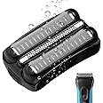 21B Replacement Shaver Foil and Compatible with Braun S3 Wet and Dry Replacement Head for Braun s3 Replacement Head for Braun Series 3 Replacement Head 21b 3010s, 3040s,5409,etc for Braun Part 21b