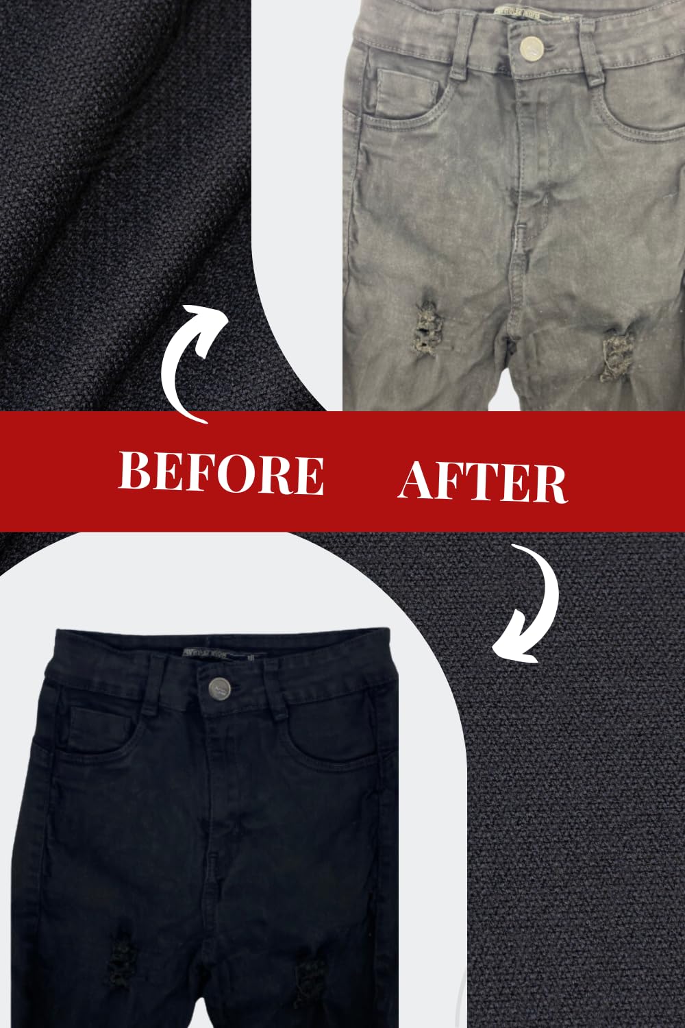 Anilinas Black Again Fabric Dye Pack - Renew & Dye Up Your Clothes - Includes 3 Blue Dye Sachets and 3 Fixative Sachets for Cotton & More