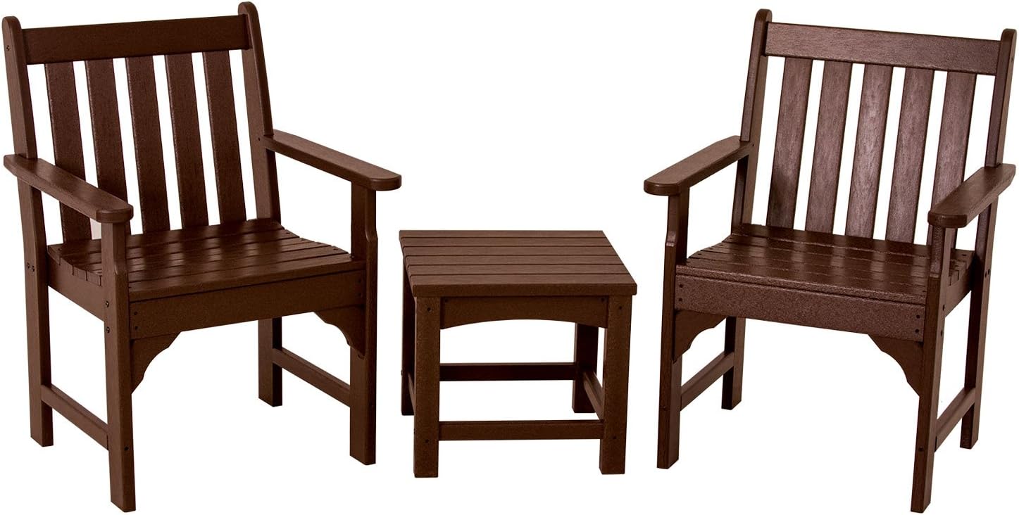 Amazon Com Polywood Pws142 1 Ma Vineyard 3 Piece Garden Chair