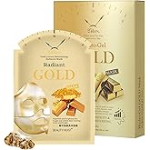 esfolio Gold Infused Hydrogel Face Mask – Moisturizing & Firming Skincare Treatment | Revitalizes Dull Skin, Leaves Radiant Glow | K-Beauty Facial Mask Set (Pack of 8)