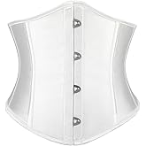 JASGOOD Corset Belt for Women Underbust Boned Lace Up Corset Wide Waist Corsets Halloween Cosplay Renaissance Pirate Belt