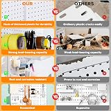 SKYFOOST 6pc White Pegboard Panels Wall Mount Display Kit for Organizer Storage view 3