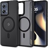YZB Magnetic for Motorola Edge-2024 Case, Black | Compatible with MagSafe, Translucent Matte Scratch-Resistant Back, Military-Grade Protection Shockproof Slim Phone Cover