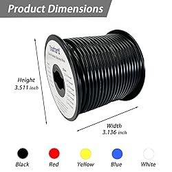 Dastard 16 AWG Silicone Stranded Wire【Black 100ft