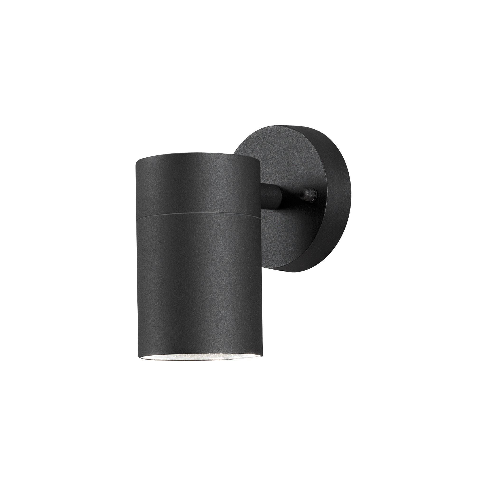 Konstsmide Outdoor Wall Light Mains Powered/Modena Large Down/GU10 Lamp/Clear Glass/Aluminium/IP54/Outside Light Black